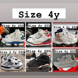 Jordan’s Nikes Adidas Size 4y Boys Girls Mens Womens