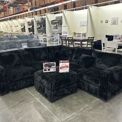 New Black Sectional 