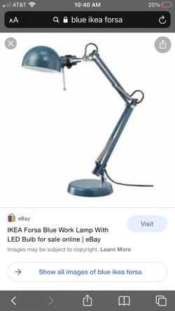 Blue IKEA Forsa Desk Lamp