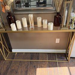 Gold Glass Table