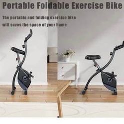 New Adjustable Indoor Folding Exercise Bike, Stationary Bikes For Home Workout