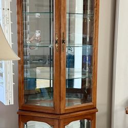 Curio Cabinet With Glass Shelves and Doors
