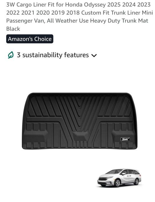 3iw Trunk Mat For Honda Odyssey
