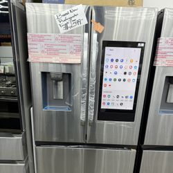 Brand New Samsung 25 cu. ft. Mega Capacity Counter Depth 3-Door French Door Refrigerator in Stainless Steel with Family Hub