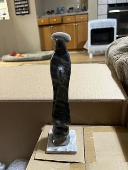 Abstract Marble Sculpture on Base