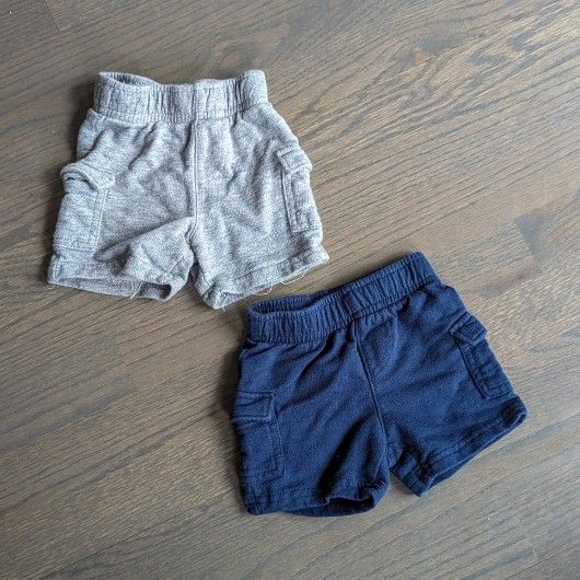 Jumping Beans Baby Boys Shorts Set, 2-Pack, 3 Months