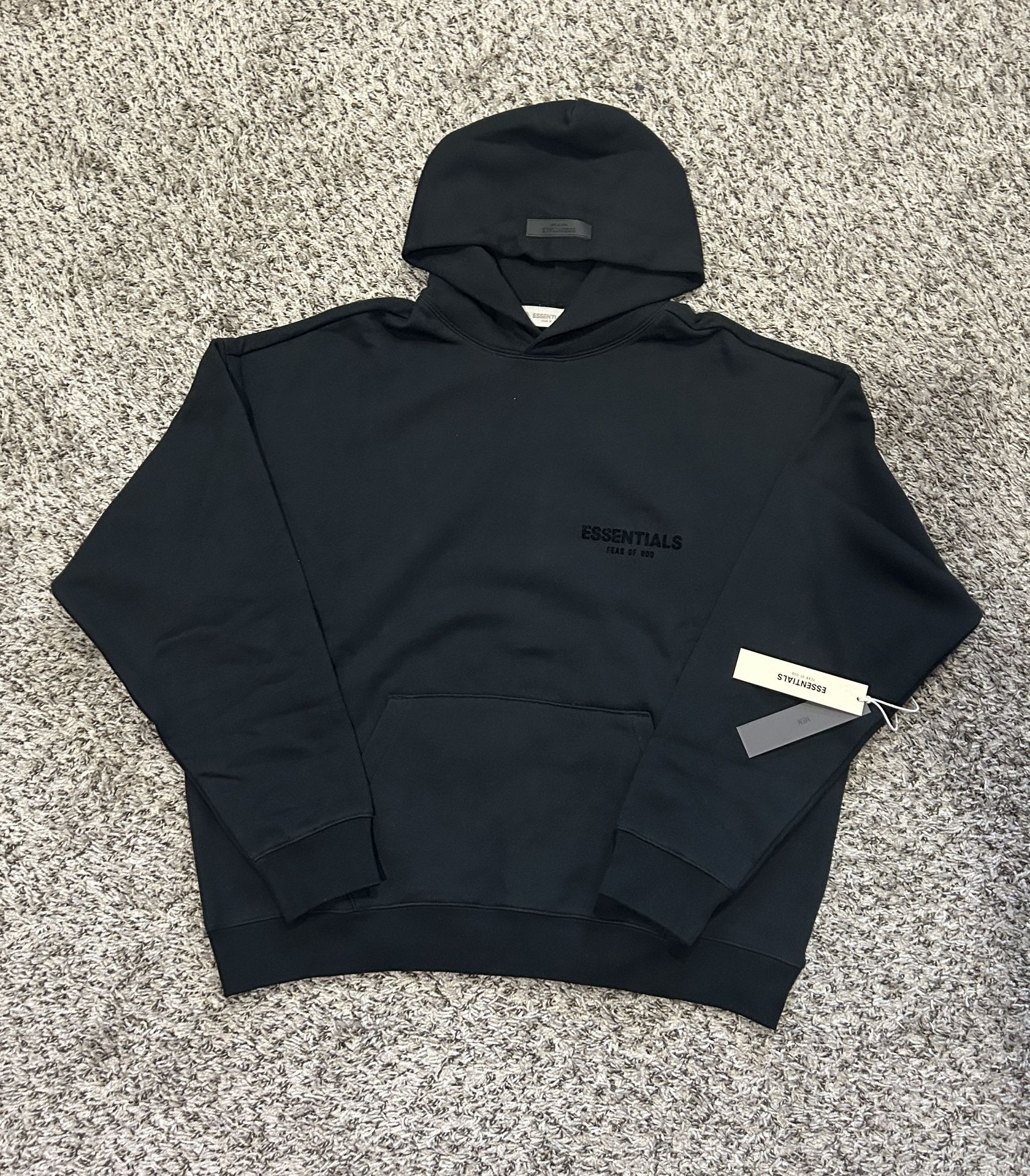 Black Essentials Hoodies 