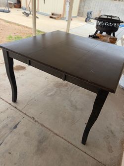 Solid wood table with leaf