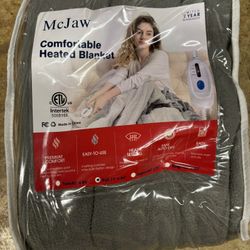 McJaw Fleece Heated Blanket Full Size 