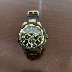 New Invicta Aviator Black And Gold