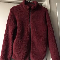 Xs Victoria  Secret  Sherpa Burgundy  Sweater