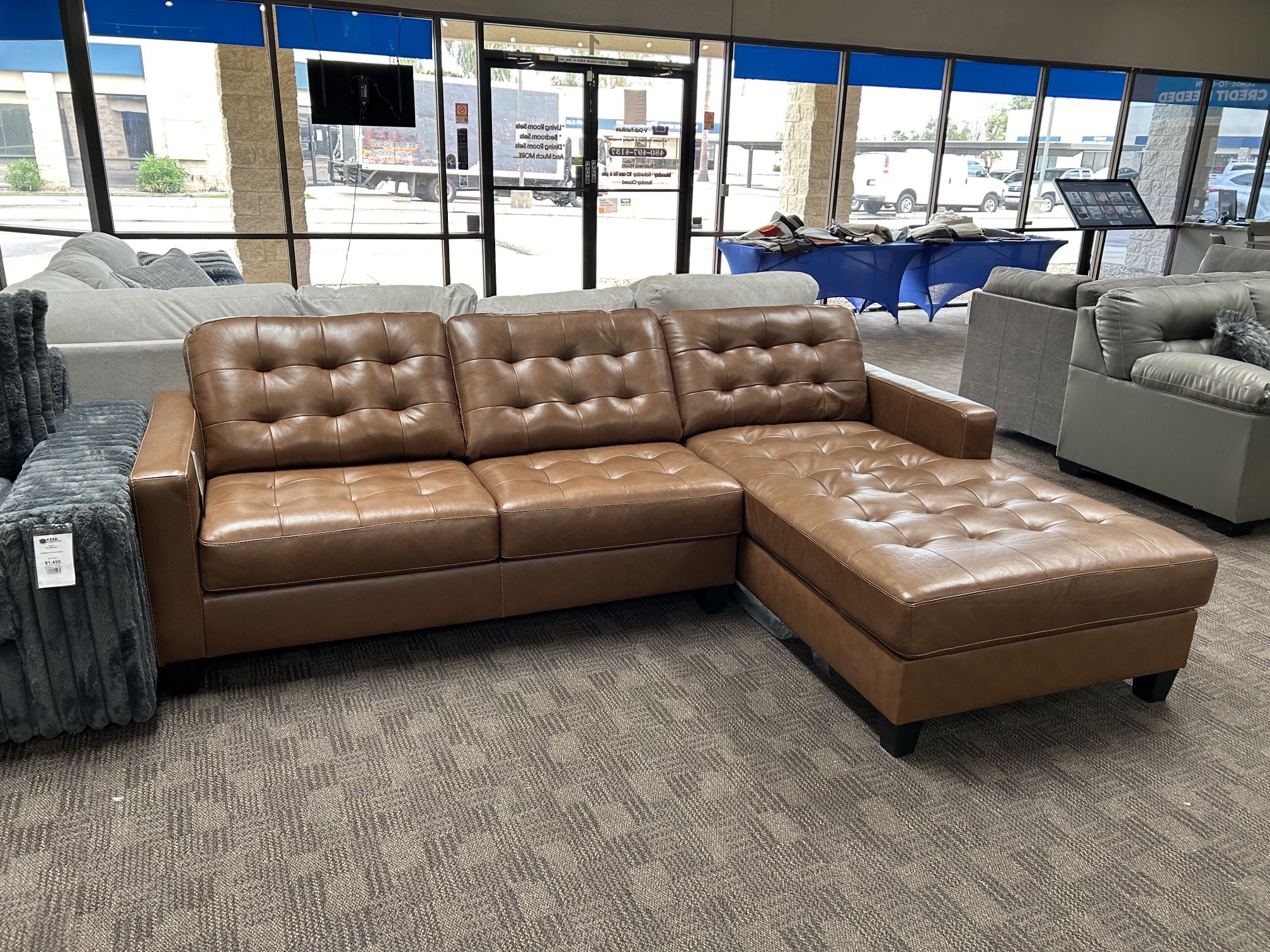 Leather Brown Sectional Couch