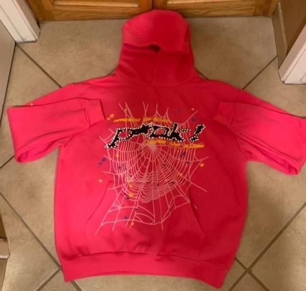 Sp5der pink hoodie