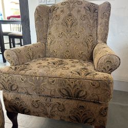 Paisley Coco Wingback Chair And Ottoman 