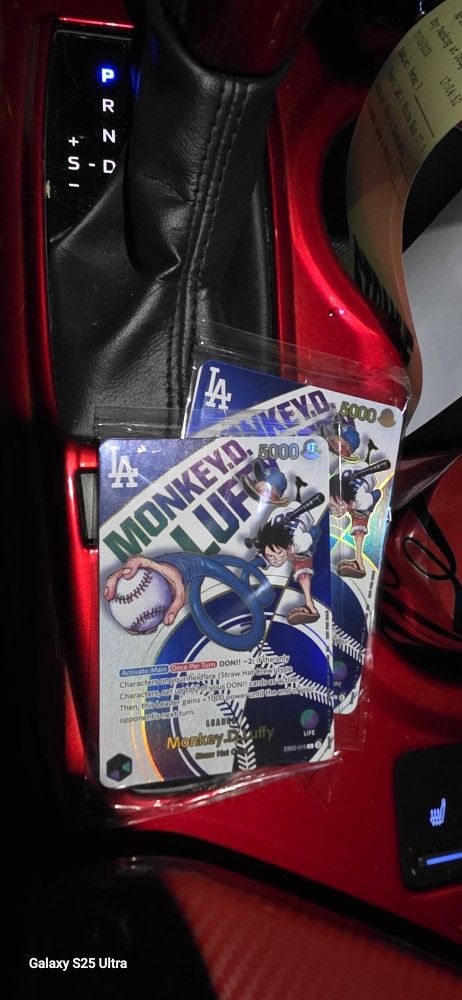 DODGERS X ONE PIECE COLLAB PROMO CARD MONKEY D. LUFFY OPTCG