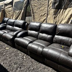 2 Reclining Couches  And Recliner Chair 