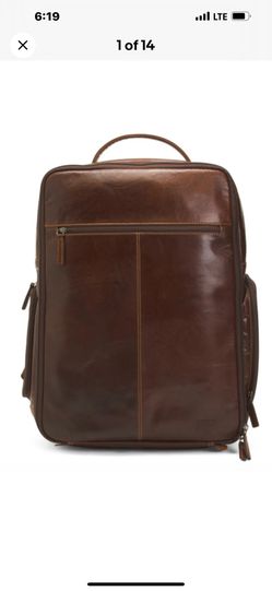 Jack Georges Buffalo Leather Carry On Backpack 