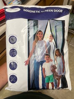 Magnetic screen door