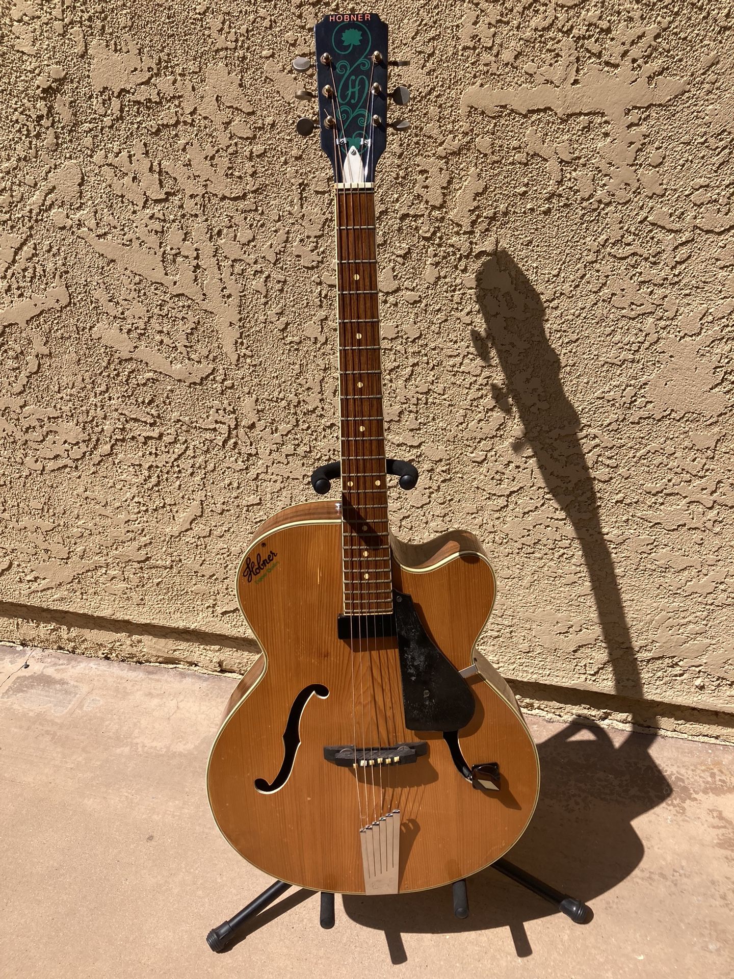 Vintage Hobner 265 Archtop Acoustic Guitar, W/pickup