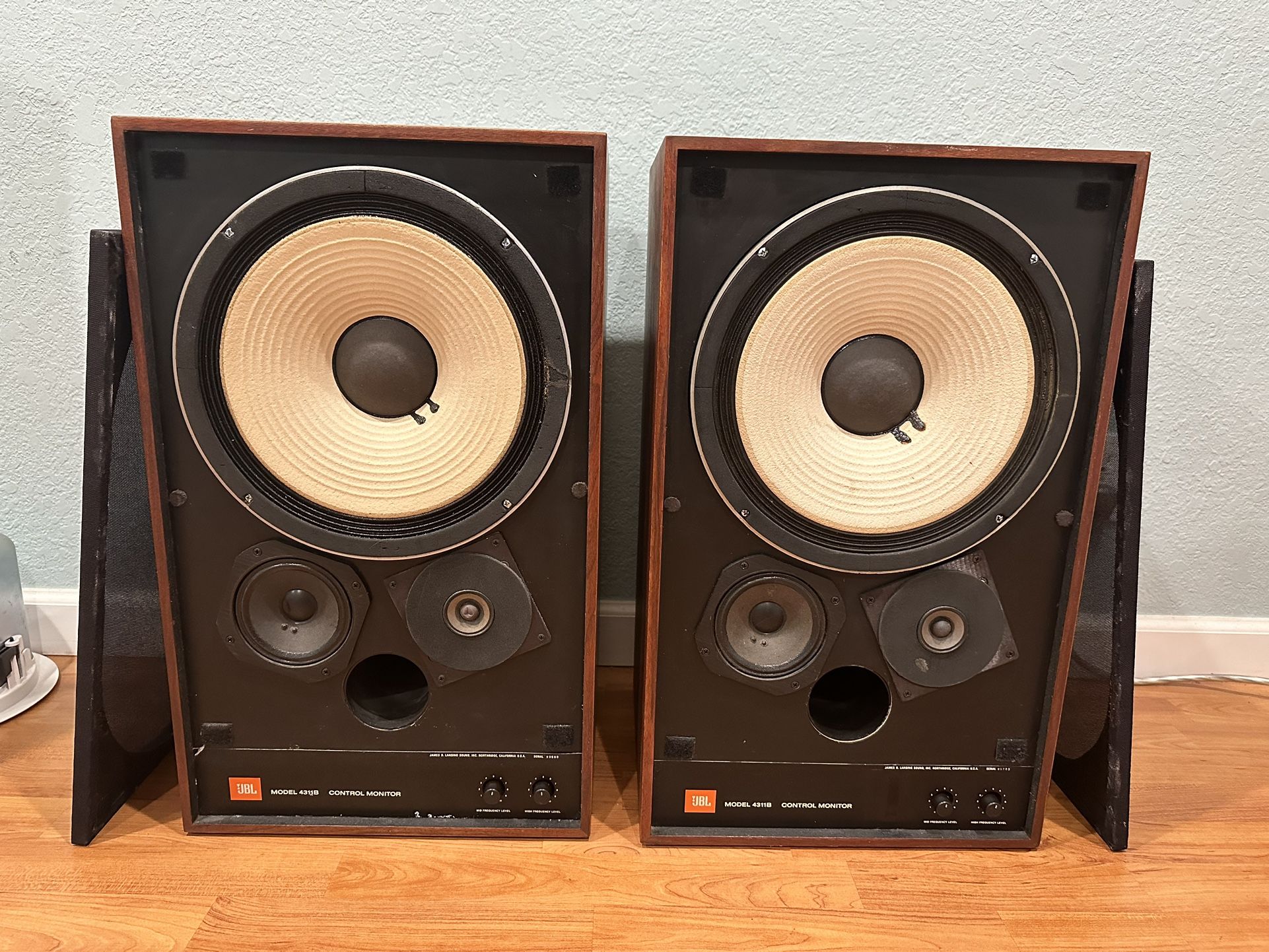 Vintage JBL 4311B Studio Monitors Speakers. Made In USA