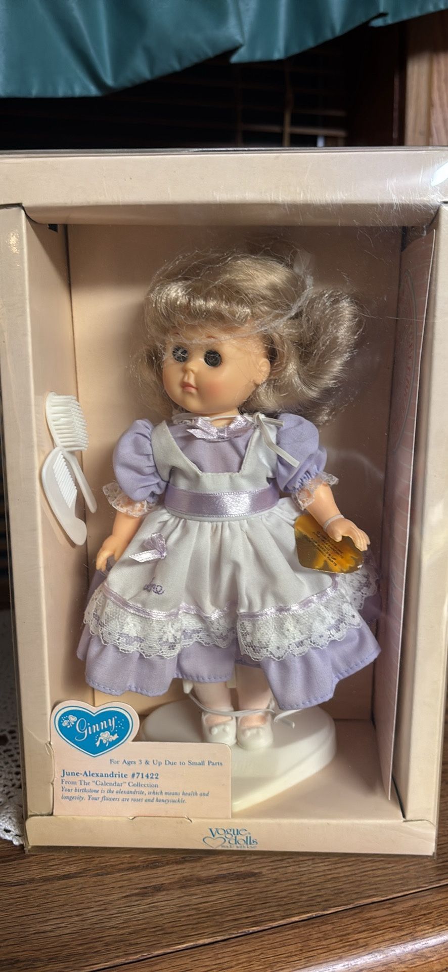 Vogue Doll 1992 Calendar Series Ginny 8” poseable hard vinyl birthstone June