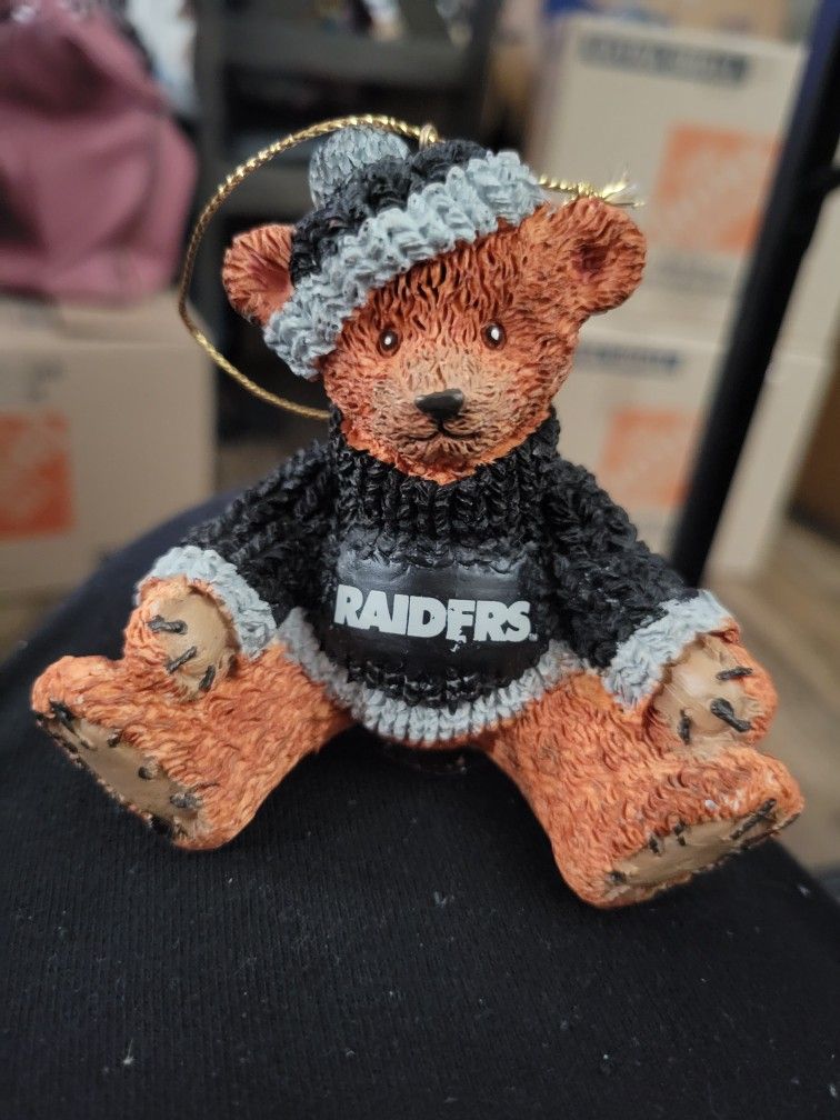 Vintage Raiders Teddy Bear Christmas Ornament 
