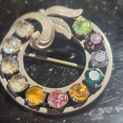 Vintage VAN DELL Brooch Silver.