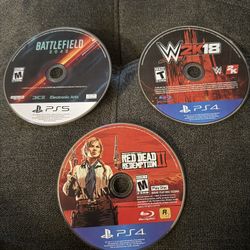 Battlefield 2042/ WWE 2k18/ Red Dead Redemption II