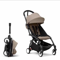 Brand New Stokke YOYO³ Stroller Bundle – Black Frame + Beige 6+ Color Pack