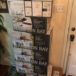 Hampton Bay Indoor Outdoor Ceiling Fans With Remote 135.00 Each 2 or more 125.00 each
