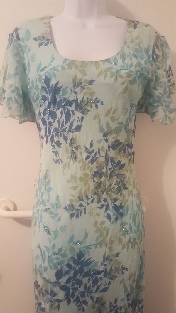 Beautiful Aqua blue dress with sequins