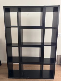 Black Cube Bookcase Shelving Unit