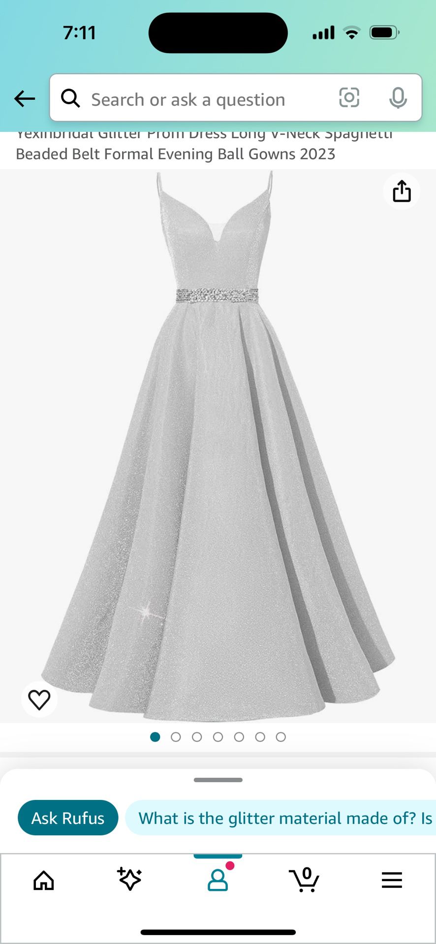 Amazon Gray Prom Dress (Never Used) Sz:16. 