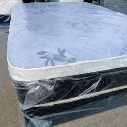 queen mattress and box spring orthopedic and pillow top brand new