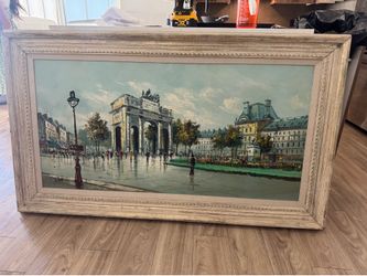 Arc de Triomphe du Carrousel painting with frame