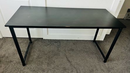 Black Desk with Metal Legs