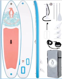 BRAND NEW 10'6"/11' Inflatable Stand Up Paddle Board, Anti-Slip EVA Deck and Large Fin