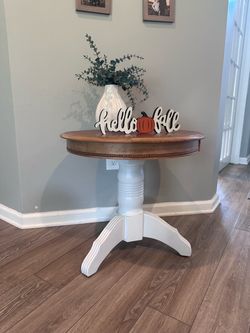 Round Pedestal Accent Table