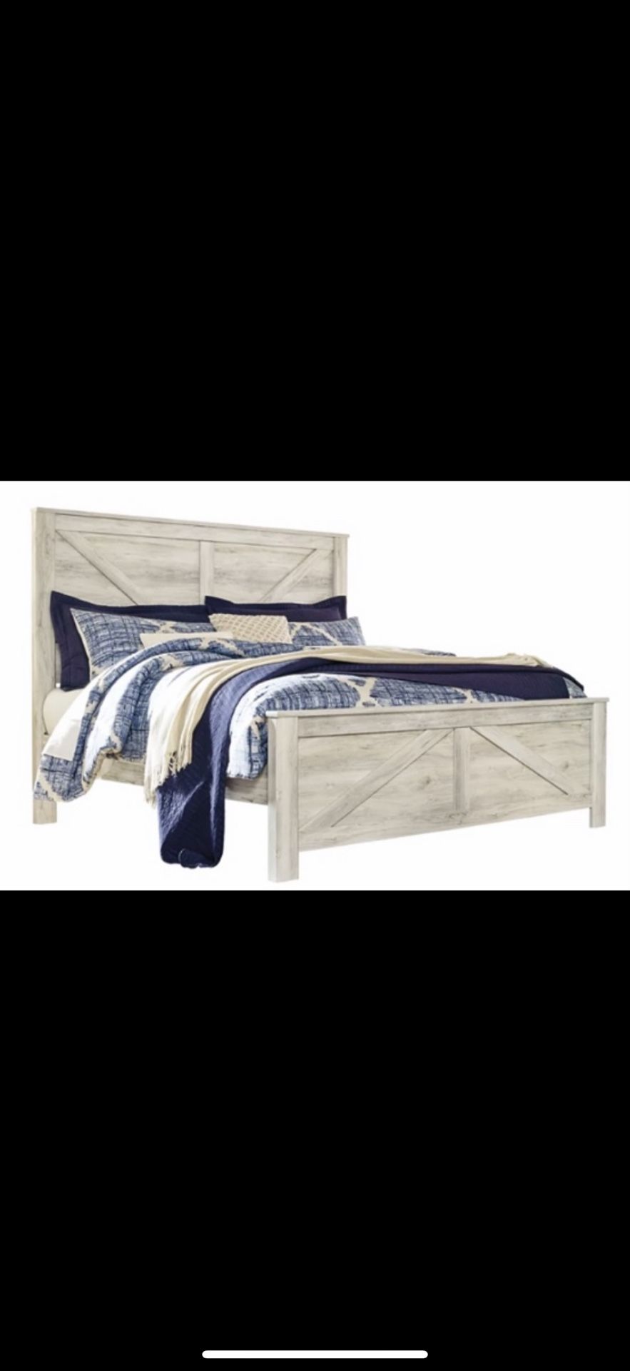 ASHLEY Furniture King Wooden Bed Frame NEW