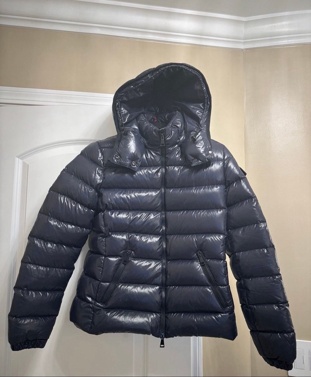 ❤️AUTHENTIC MONCLER BLUE BADY DOWN JACKET W/ DETACH HOOD SIZE 2 $1640 Retail❤️