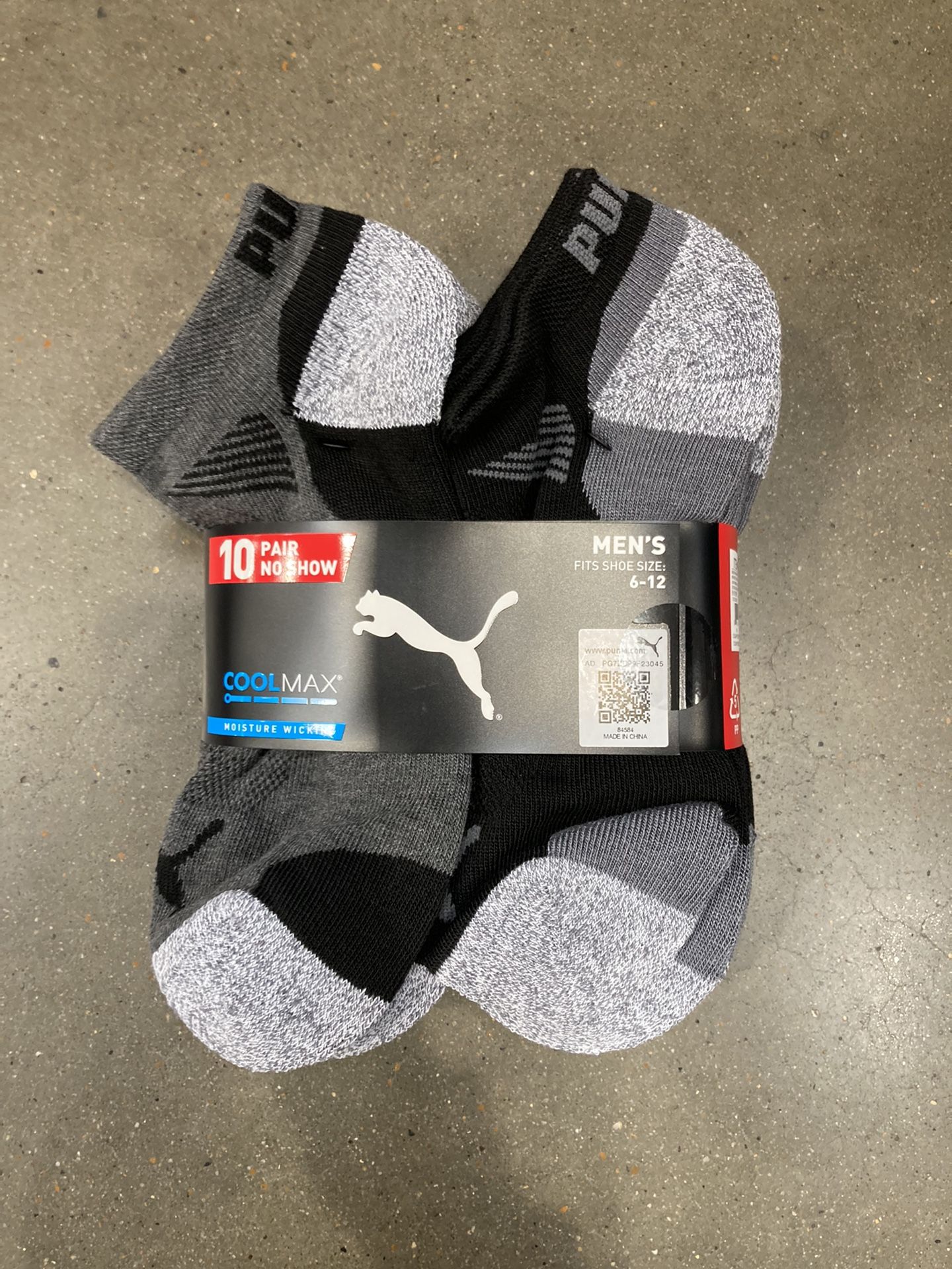 NWT Puma men’s no show socks 10 pairs