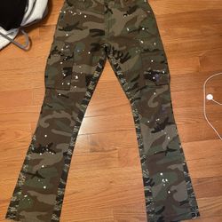 Flared Camo Pants Size 31