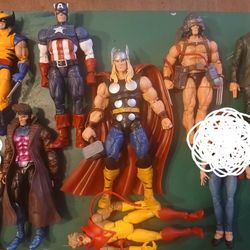 Marvel Legends Lot Thor,Captain America ,Spiderman, Wolverine +more