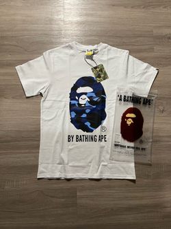 Blue camo bape shirt large
