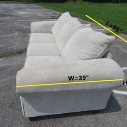 Very good condition Oversized ASHLEY FURNITURE Sleeper Sofa Couch Bed Beige “Free Delivery” 