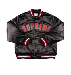 Supreme x Mitchell & Ness Satin Varsity Jacket