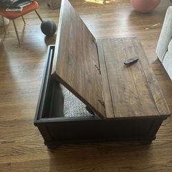 Nice Barn Style Vintage Wood Coffee Table W Storage 