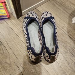 Brand New Leopard Print Flats Cloud Steppers By Clark