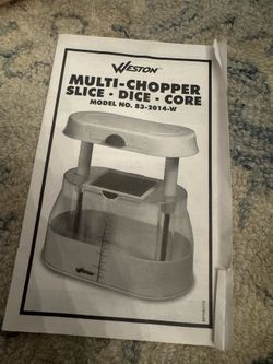 Weston kitchen slicer/chopper