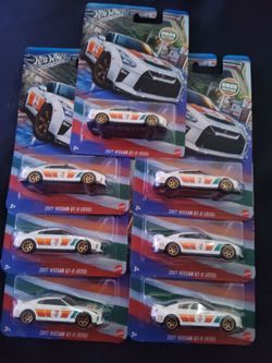Hot Wheels 2017 Nissan GT-R R35 Silver Series 7-Eleven Edition – Lot of 7